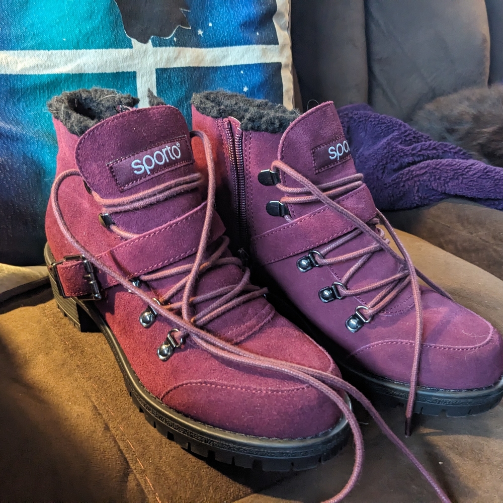 Sporto Women's Purple Ankle Boots